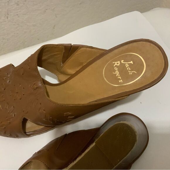 Jack Rodgers sophia leather wedge sandal 10 - Picture 6 of 9